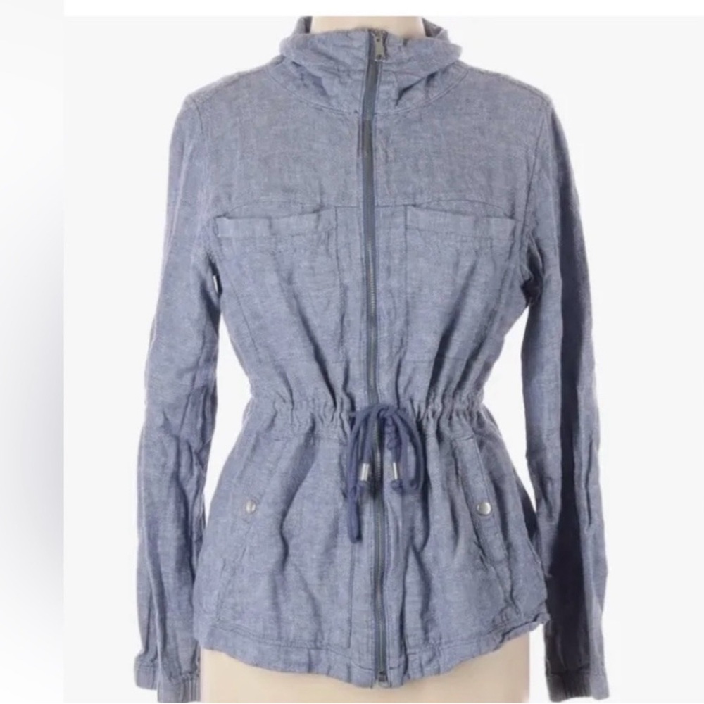 Old Navy Linen Blend Utility Jacket
Womens X-LARGE Blue Full Zip Drawstring